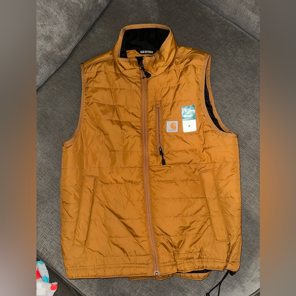 Carhartt Men's Tan Quilted Rain Defender Vest